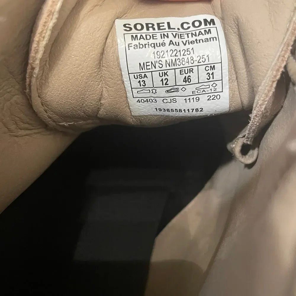 Sorel Men's 13 NM3848 Madison 2 Chukka Boots | Suede Leather, Taupe, Lug Sole